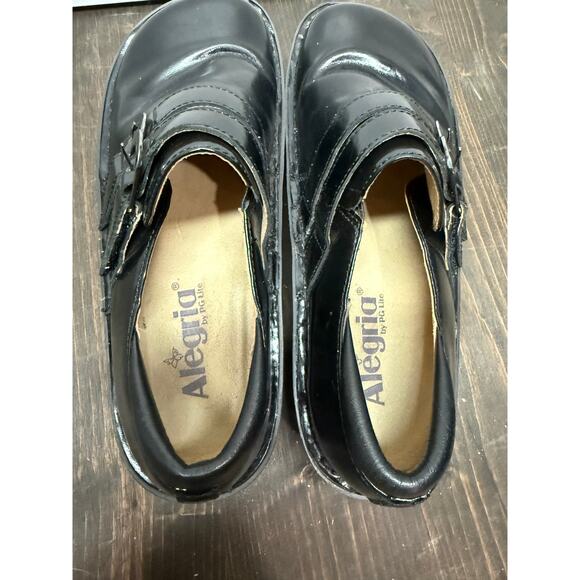 Alegria Black Mules Comfortable Leather Clogs, 38 - Picture 4 of 7